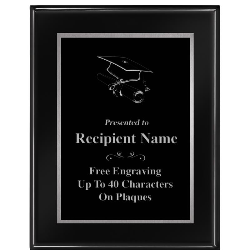 7"X9" GLOSSED EBONY PLAQUE SV