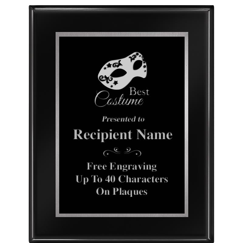 7"X9" GLOSSED EBONY PLAQUE SV