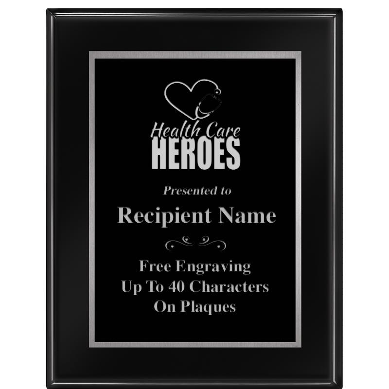 7"X9" GLOSSED EBONY PLAQUE SV