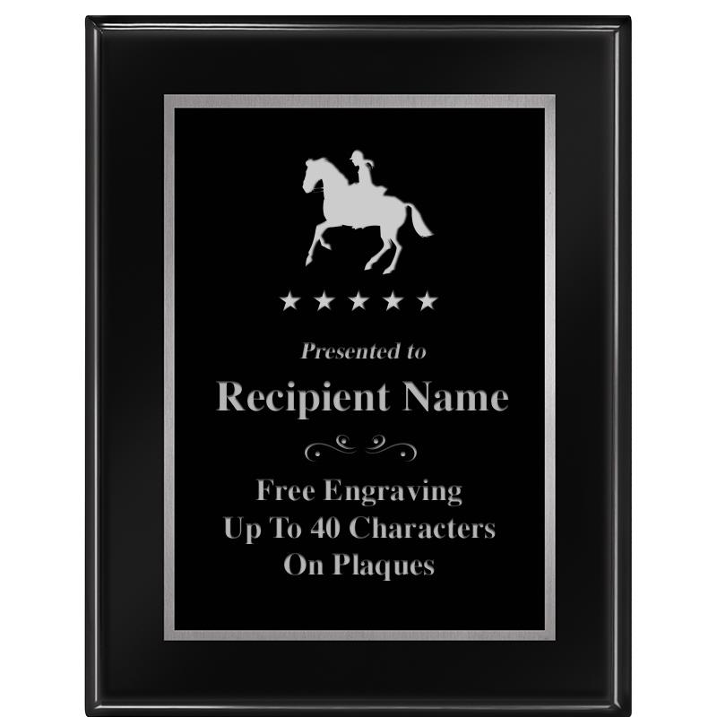 7"X9" GLOSSED EBONY PLAQUE SV