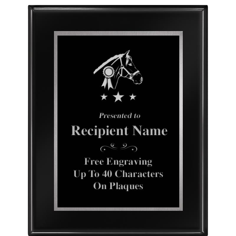 7"X9" GLOSSED EBONY PLAQUE SV