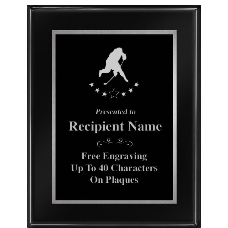 7"X9" GLOSSED EBONY PLAQUE SV