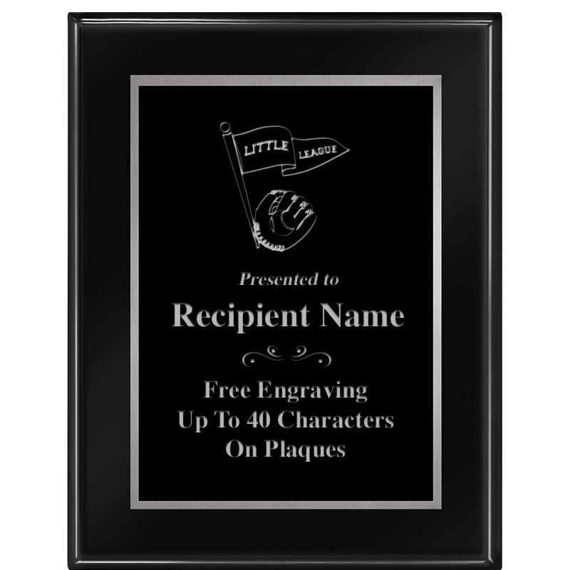 7"X9" GLOSSED EBONY PLAQUE SV