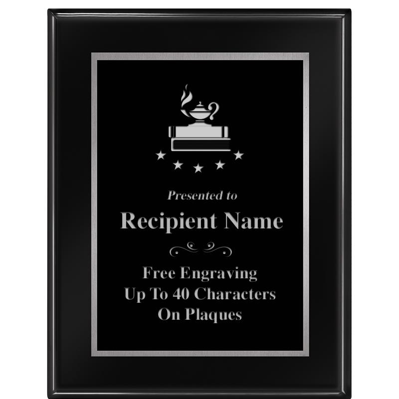 7"X9" GLOSSED EBONY PLAQUE SV