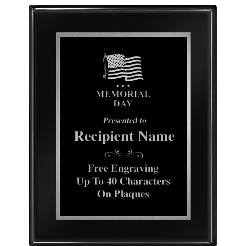 7"X9" GLOSSED EBONY PLAQUE SV