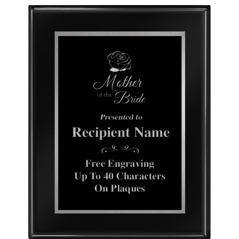 7"X9" GLOSSED EBONY PLAQUE SV
