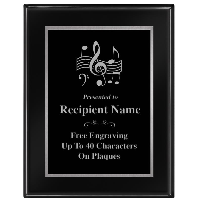 7"X9" GLOSSED EBONY PLAQUE SV