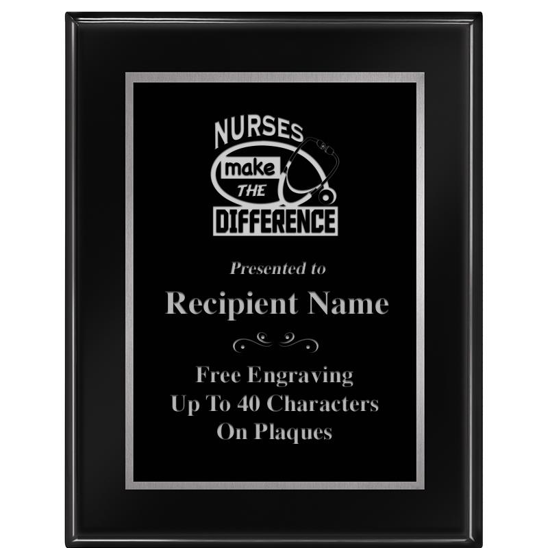 7"X9" GLOSSED EBONY PLAQUE SV