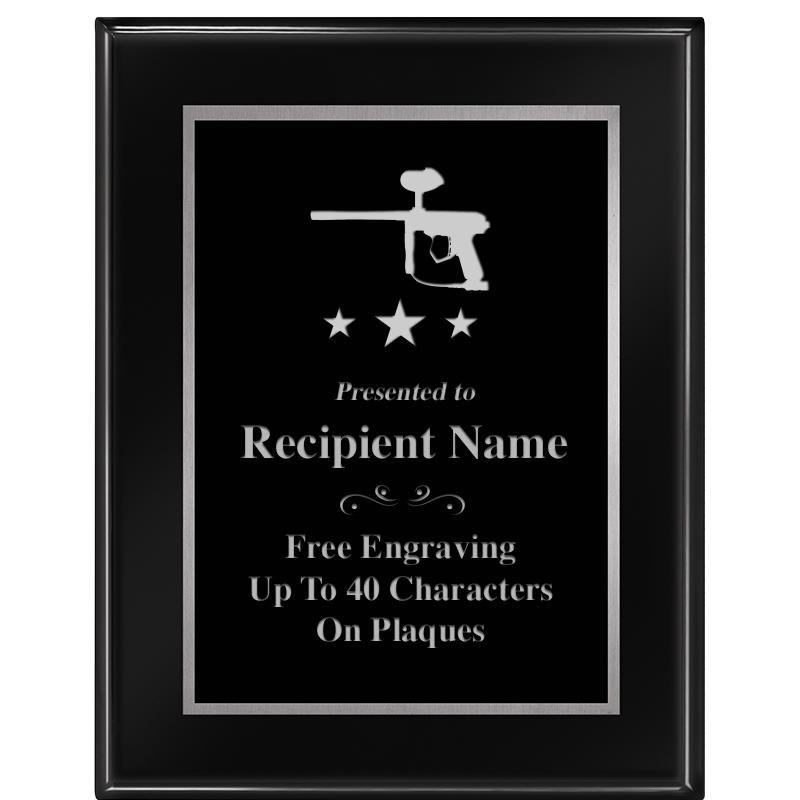 7"X9" GLOSSED EBONY PLAQUE SV