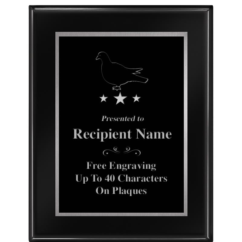 7"X9" GLOSSED EBONY PLAQUE SV