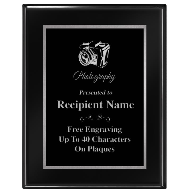 7"X9" GLOSSED EBONY PLAQUE SV