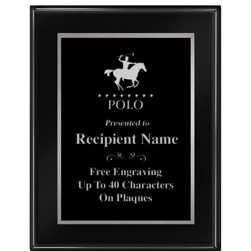 7"X9" GLOSSED EBONY PLAQUE SV