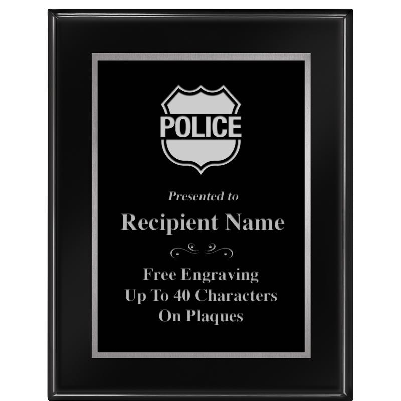 7"X9" GLOSSED EBONY PLAQUE SV