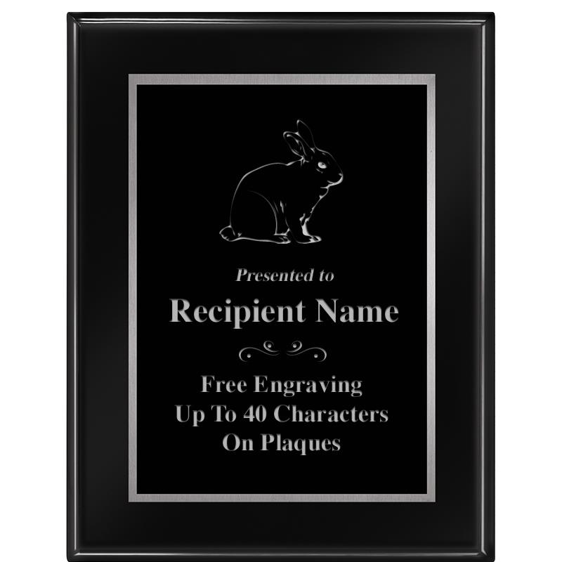 7"X9" GLOSSED EBONY PLAQUE SV