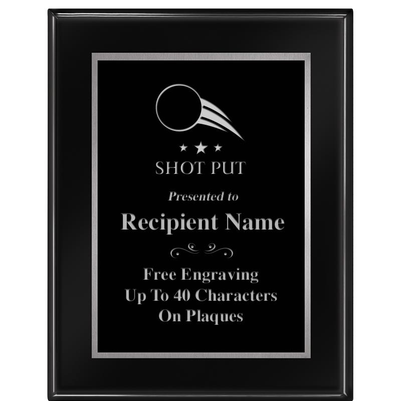 7"X9" GLOSSED EBONY PLAQUE SV