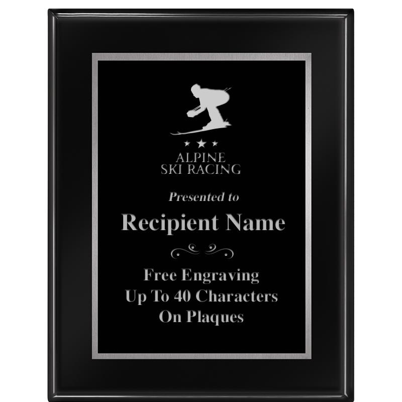 7"X9" GLOSSED EBONY PLAQUE SV
