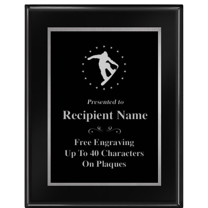 7"X9" GLOSSED EBONY PLAQUE SV