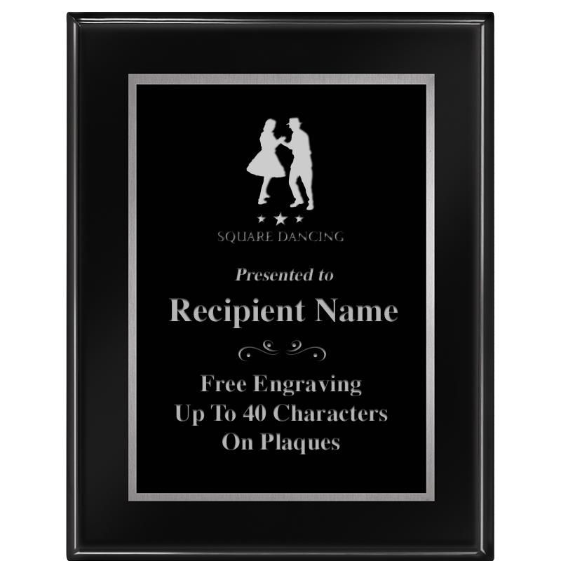 7"X9" GLOSSED EBONY PLAQUE SV