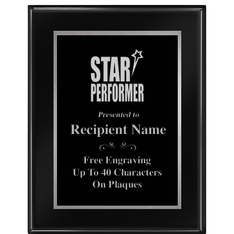 7"X9" GLOSSED EBONY PLAQUE SV