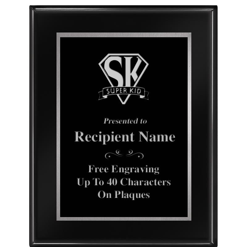 7"X9" GLOSSED EBONY PLAQUE SV