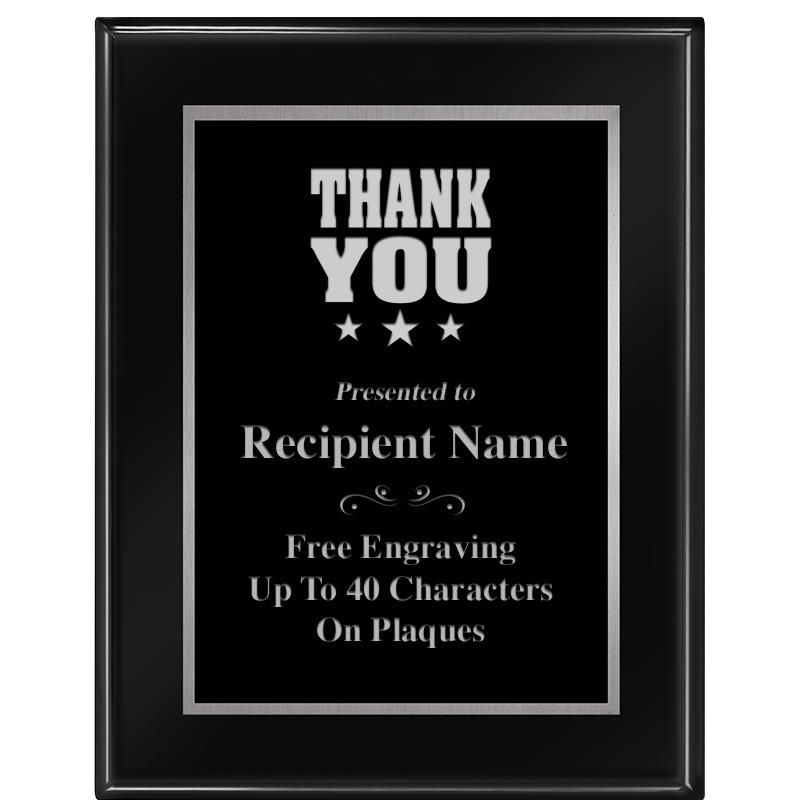 7"X9" GLOSSED EBONY PLAQUE SV