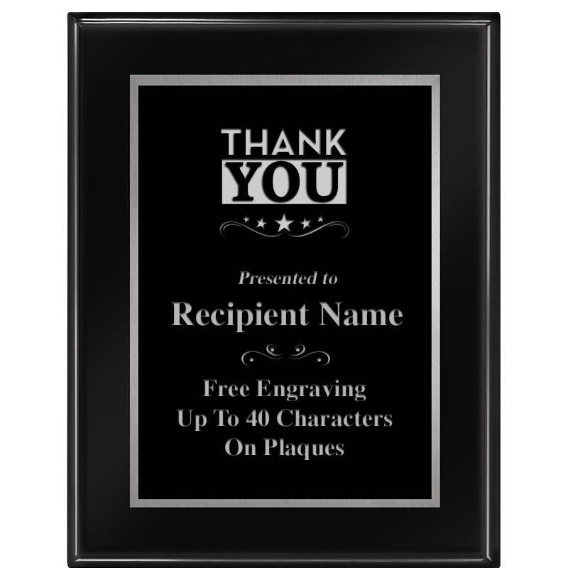 7"X9" GLOSSED EBONY PLAQUE SV