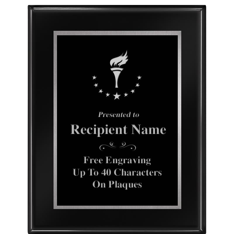 7"X9" GLOSSED EBONY PLAQUE SV