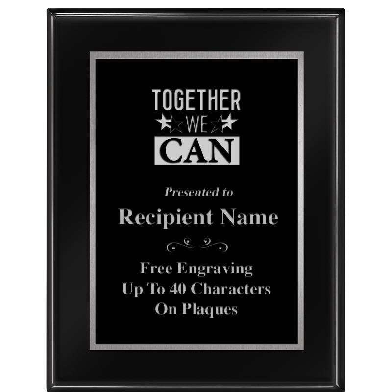 7"X9" GLOSSED EBONY PLAQUE SV