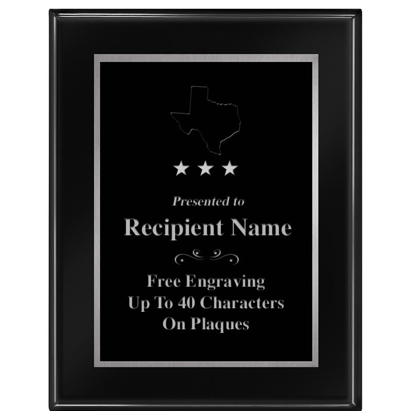 7"X9" GLOSSED EBONY PLAQUE SV