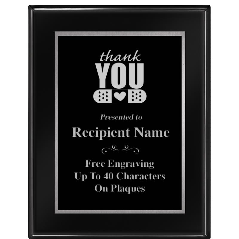 7"X9" GLOSSED EBONY PLAQUE SV