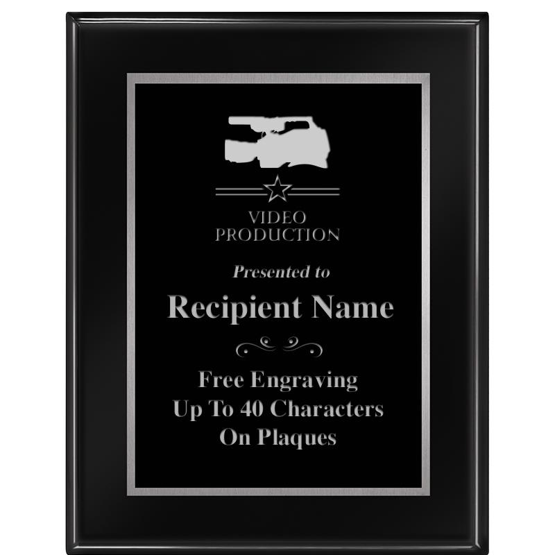 7"X9" GLOSSED EBONY PLAQUE SV