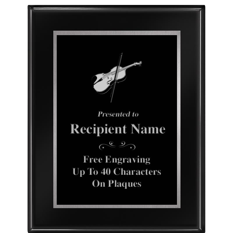 7"X9" GLOSSED EBONY PLAQUE SV