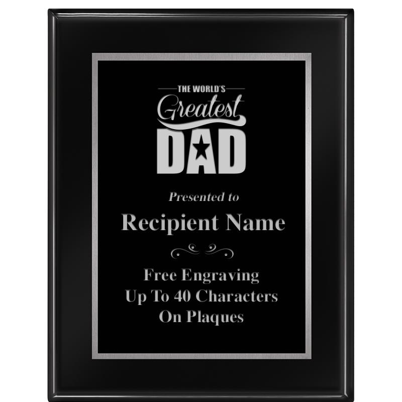 7"X9" GLOSSED EBONY PLAQUE SV