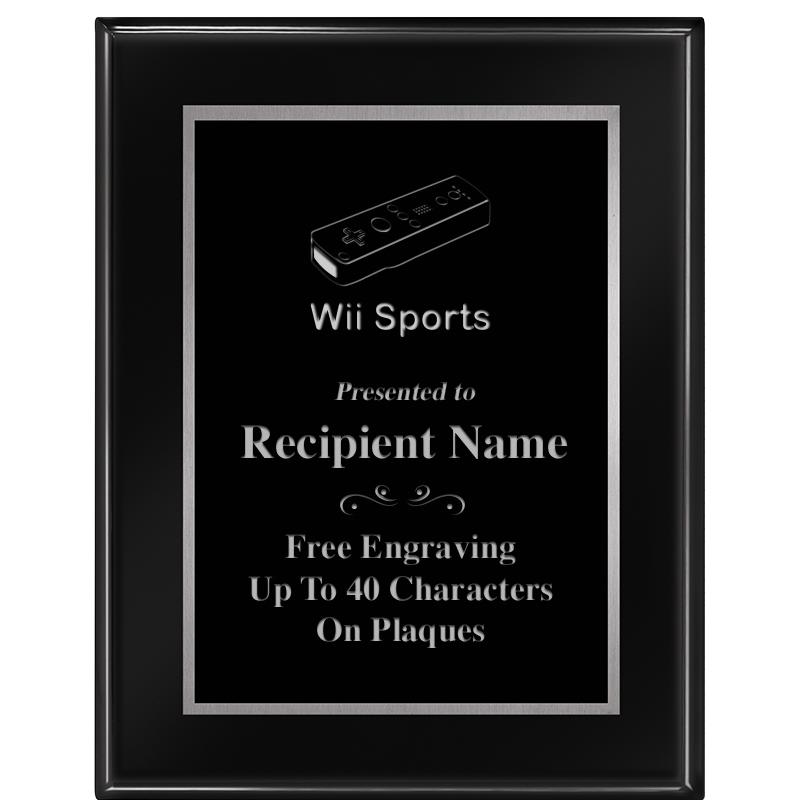 7"X9" GLOSSED EBONY PLAQUE SV