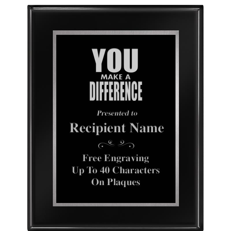 7"X9" GLOSSED EBONY PLAQUE SV