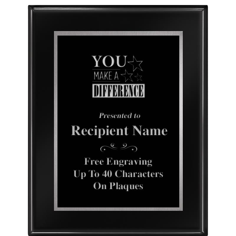 7"X9" GLOSSED EBONY PLAQUE SV