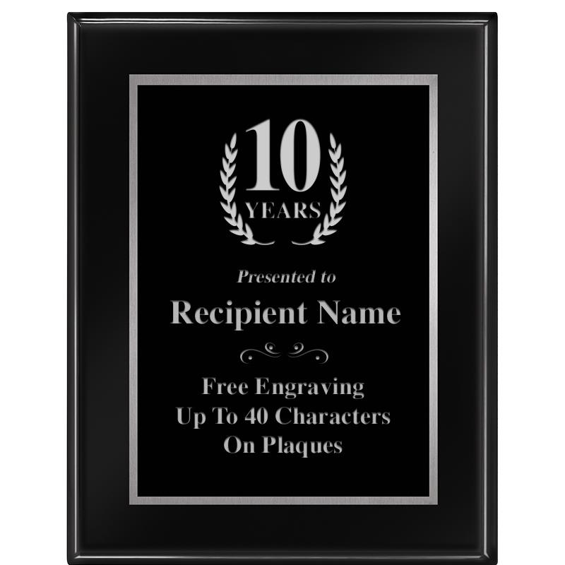 7"X9" GLOSSED EBONY PLAQUE SV