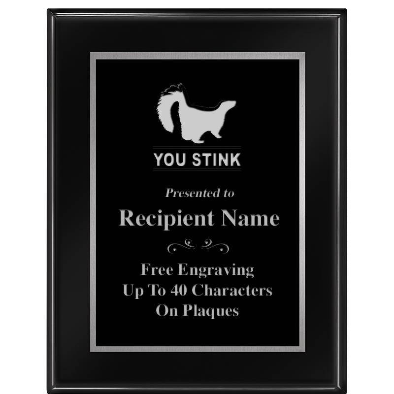 7"X9" GLOSSED EBONY PLAQUE SV