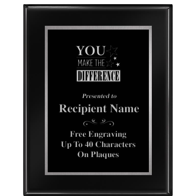 7"X9" GLOSSED EBONY PLAQUE SV