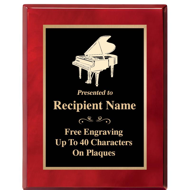 7X9 GOLD TRIM RW PIANO PLQ