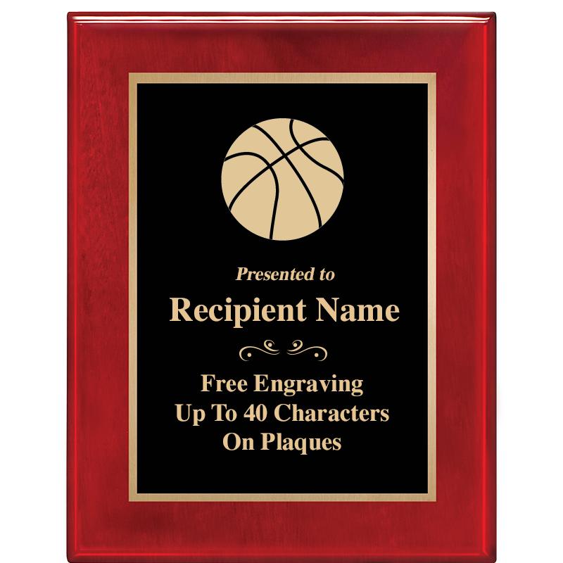 7 X 9 GLOSSED ROSEWOOD PLAQUE