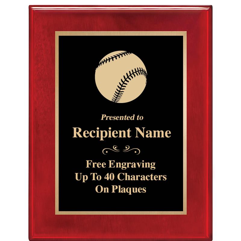 7 X 9 GLOSSED ROSEWOOD PLAQUE