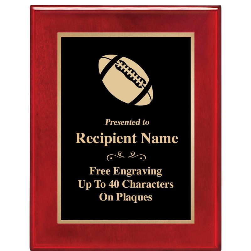 7 X 9 GLOSSED ROSEWOOD PLAQUE