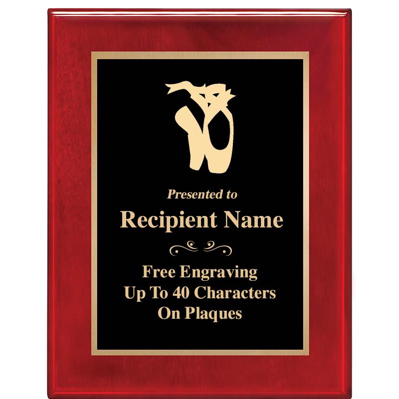7 X 9 GLOSSED ROSEWOOD PLAQUE