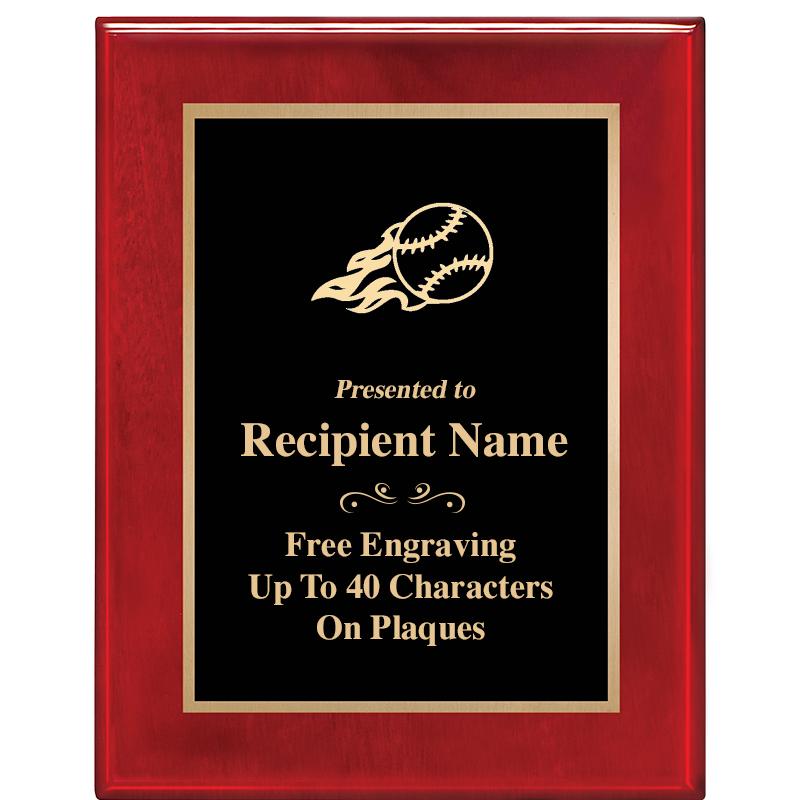 7 X 9 GLOSSED ROSEWOOD PLAQUE