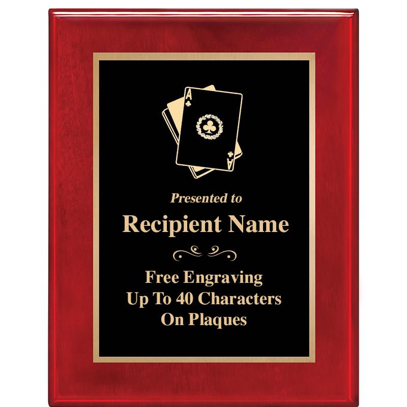 7 X 9 GLOSSED ROSEWOOD PLAQUE