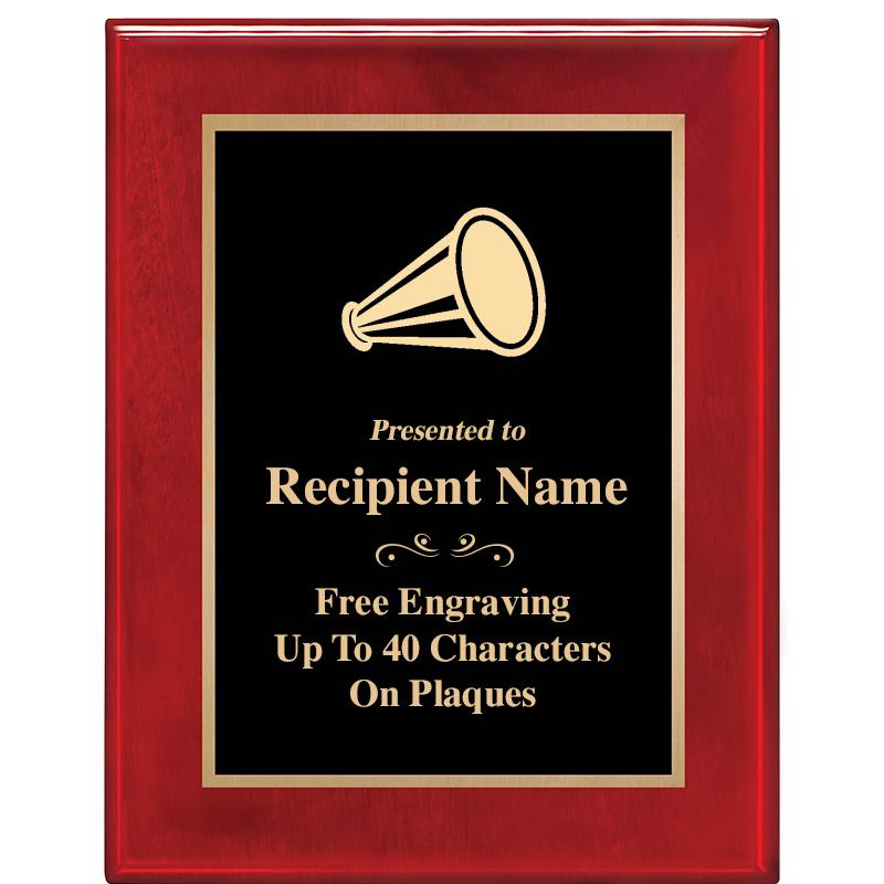 7 X 9 GLOSSED ROSEWOOD PLAQUE