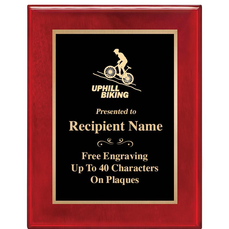 7 X 9 GLOSSED ROSEWOOD PLAQUE