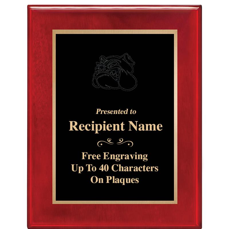 7 X 9 GLOSSED ROSEWOOD PLAQUE