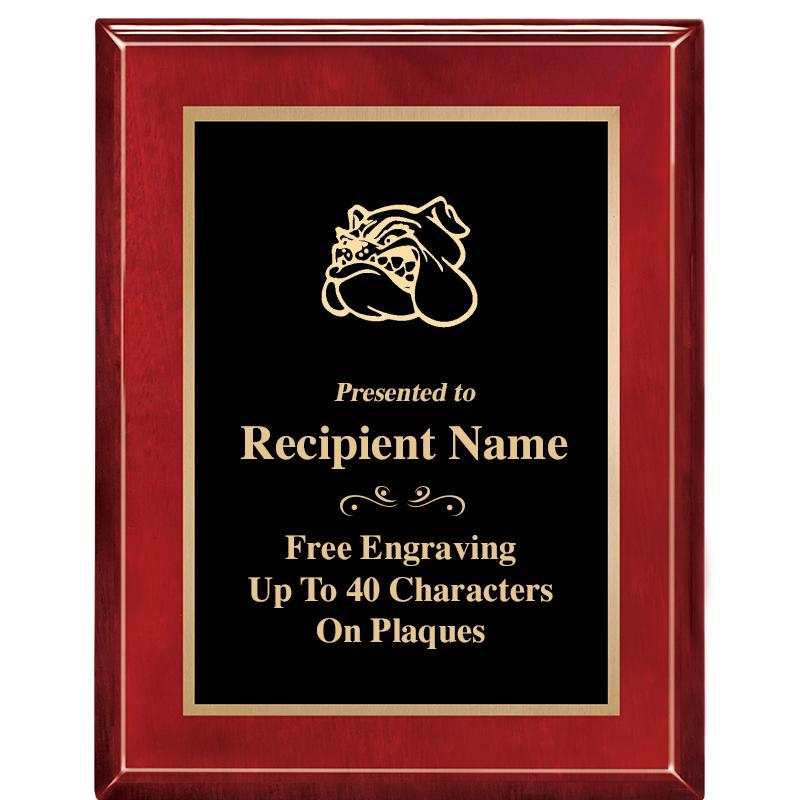 7 X 9 GLOSSED ROSEWOOD PLAQUE